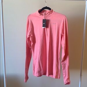 Nike pink long sleeve half zipper